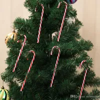 Weihnachtsbaum dekorative Anhänger Candy Crutch Dekorationen für Home Neujahr Weihnachtsschmuck 3 Farben Kinder Spielzeug Geschenk