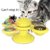 القط لعب لوهو مستلزمات الحيوانات الأليفة الروتاري windmill عجلة الصفر فرك لعبة whirrosigig مع catmint