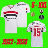 22 23 Sao Paulo fotboll Jersey 2022 2023 São Paulo Dani Alves Reinaldo Pato Pablo Fotbollskjortor Hem Vit V. Bueno Hernanes Igor Gomes Camisetas de Fútbol