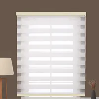 Window Shades Customized Size Curtains Double Layers Semi Blackout Fabric Roller Zebra Blinds For Home