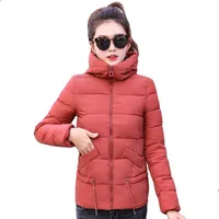 Chic Women Winter Short Jacket Fahion Design Hooded Coats Stand Collar Outwear Damer Warm Chaqueta Mujer1