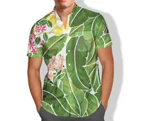 Erkek Casual Gömlek Erkek Göğüs Cep Tasarım Baskılı Gömlek Hawaii Deniz Kaplumbağası Desen Baskı En Kaliteli Trendy Chemise 1 MOQ Fabrika Özel
