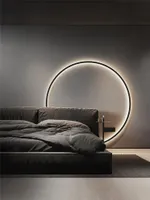 Wandlampen minimalistische lampe wohnzimmer dekoration led leuchten designer ring atmosphäre nordic dekor beleuchtung mit stecker