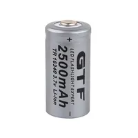 Venda GTF 3.7V 2500mAh 16340 Bateria CR123A Li-ion Baterias Recarregáveis
