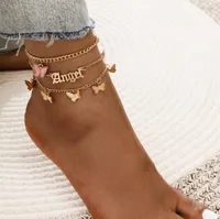 Acryl Schmetterling Engel Anhänger Füße Fußklets Fuß Tasse Armband Designer Strand Schmuck Für Frauen