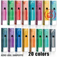 Hzko idol max max jetable e cigarettes vape stylo 1000 mAh batterie 2000 feuilletée pré-remplie 6,5 ml pod geek bar bang xxl