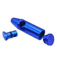 Aluminium-Metall-Bullet-Raketenform Snuff Snorter Sniff Dispenser Nasal Raucherpfeife Sniffer Glasbongs Dauerhafter Tabakkrautrohr 429 R2