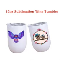 12oz Straight Beer Glass Mug Sublimation Wine Tumbler Stainless Steel Vacuum Milk Cup Festival Party Supplies