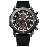 Wristwatches ADDIES Top Brand Watch Men Military Sport Watches Black Silicone Auto Date Quartz Reloj Hombre Relogio Masculino