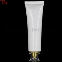 30pcs 50g White Soft New Empty Plastic Portable Tubes Squeeze Cosmetic Cream Lotion Travel Bottle Makeup Toolgood qty