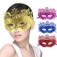 Diğer Olay Parti Malzemeleri Moda Masquerade Maske Kadın Kızlar Altın Tozu Taç Dantel Fantezi Elbise Noel Cadılar Bayramı için Toptan