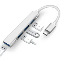 Mini Tip-C Hub Çok USB Adaptörü Hab 3.0 Splitter Port 3.0-Hubs Kart Okuyucu PC Aksesuarları Leptop USB-C Dock