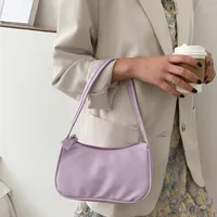 Bel torbaları moda zarif alışveriş çantası 2021 koltukaltı rahat el tek omuz deri katı renk zinciri