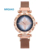 Polshorloges MIQiao luxe mode vrouwen horloges roestvrij staal mesh riem quartz rose gouden armband dames geschenk W91