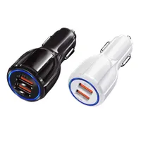 USB Car Charger QC 3.0 5 V 3.1A Uniwersalny Dual USB Quick Mobile Phone Carging Adapter Universal dla Samsung Huawei