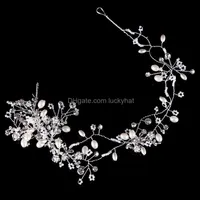 Hair Clips & Barrettes Jewelry Design Fashion Bridal Headbands Tiara Gold Siver Crystal Pearl Wedding Accessories Romantic Bride Hairband Dr