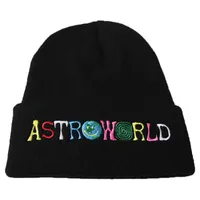 Trendy Erkekler Kadınlar Örme Şapka Moda Astroworld Desen Nakış Kayak Sıcak Kış Beanie Skullies Cap Q0911