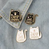 Vintage Punk Style Dog Cat Brooch Lady Metal Kawaii Smalto Pin Badge Bottoni Spilla Shirt Camicia Denim Giacca Borsa Decorative Brooches per le donne Uomini C3