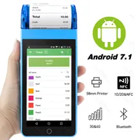 Imprimantes Gzqianji PDA Android 7.1 Imprimante de réception de factures thermique Bluetooth 58mm 4G WiFi Ordonnance mobile Terminal NFC Camera