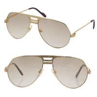 Wholesale Fashion Accessories Sales Sunglasses 1130036 Limited edition Diamond Men 18K Gold Vintage Women Unisex C Decoration Eyeglasses Fram Size:57-16-135