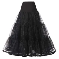 100 cm Uzun Petticoat Ruffled Crinoline Vintage Düğün Gelin Elbiseler Için Reklam Rockabilly Tutu