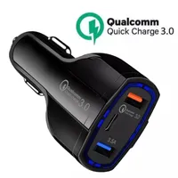 3 in 1 Type C Dual USB Car Charger 5A PD Quick Charge QC 3.0 Fast Charger Phone Charging Adapter for xiaomi iphone android phone