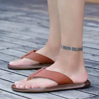 Slippers Sandalet Erkek Sandalias Cuero Hombre Summer Men Sandals Para Sandles For Playa Piel Sandali Da Uomo Sandales Cuir
