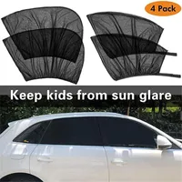 Curtain & Drapes 4 Pack Summer UV Protection Car Front Rear Side Window Sun Shade Anti-mosquito Sunshade Net Mesh For Sedan SUV MPV