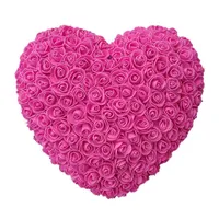 25CM Heart Shaped Flower Rose Valentine's Day Gift Wholesale Love PE Foam FLowers Wedding Party Decoration ZZF13596