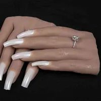 NXY Symulowane piersi Zishine Ciecz 1: 1 Silikonowy palec Samica Sztuczna Model Ręka Szkic Rysunek Praktyka Akrylowa Paznokci TGQ02 0106