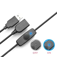 Computerkabel-Anschlüsse Daten Sync USB 2.0-Extender-Kabel-Verlängerungskabel mit Off-Switch-LED-Anzeige für PC-TV-Mobiltelefonverbindung