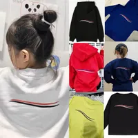 Çocuklar hoodies erkek kız sweatshirt bebek genç moda mektup dalga kazak sokak kıyafeti kazak üstleri çocuklar gündelik sweatshirts erkek giyim tasarımcısı kapüşonlu 100-140