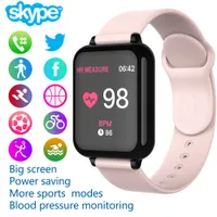 Smart Watch IP67 Водонепроницаемый B57 SmartWatch Мужчины Женщины Спорт Фитнес Трекер Вызов Bluetooth Сенсорный Экран Артериальный Давление Монитор сердечного рисунка Для iOS Android