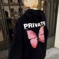 Sweats à capuche pour femmes Sweatshirts Streetwear Hip Hop Pink Butterfly graphique punk gothique hoodie vintage décontracté lâche sweat harajuku capuche p