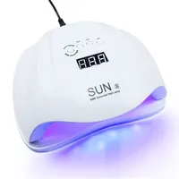 48W / 54W Sun X UVネイルランプLEDライトドライヤースマートセンサーマニキュアオイングルツール220211