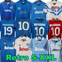 96 87 88 88 89 90 91 92 Napoli Retro Soccer Jerseys Coppa Italia Napoli Maradona خمر Calcio Classic Football Shirts 1986 1987 1989 1989 1991 1993