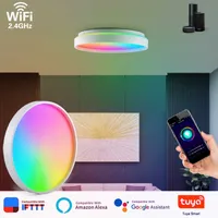 LED Smart Ceiling Lights Modern Indoor Lamp Tuya WiFi Mobile Phone APP Control 85-256V Support Google Home Alexa Bluetooth Lighting