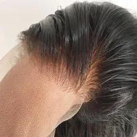 Tum ben rakt 13x6 hd spets fram peruk mänskligt hår transparent frontal peruker brasilian1