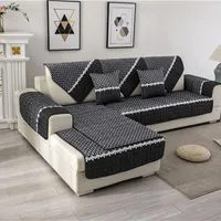 Pokrywa krzesła szara beżowa sofa ręcznik gruba bawełniana i lniana bez poślizgu fotela na kanapę na okładce fotela do mebli do salonu protec