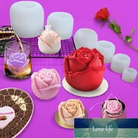 새로운 꽃 / 장미 실리콘 3D 비누 금형 케이크 장식 수동 수지 수지 점토 촛불 금형 초콜릿 아이스 곰팡이