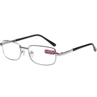 Moda Mulheres Homens Leitura Óculos Metal Moldura Completa Vidro Óptica HD Durável Durável Idoso Presbyópico 1.0-4.0 R074 Óculos de sol