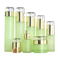 Gressato Green Green Bottle Cream Jar Vuoto Rifibrible Lozione Pompa Spray Bottiglie Cosmetici contenitore 20ml 30ml 40ml 60ml 80ml 100ml 120ml