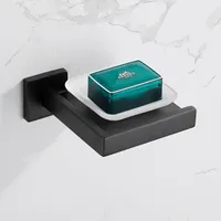 Distributeur de supports de savons carrés en acier inoxydable en acier inoxydable mat mat avec accessoires de salle de bain en plaque amovible
