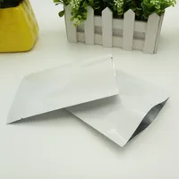 Sacchetti di imballaggio di foglio di alluminio aperto bianco piatta in alluminio Sigillatura del calore