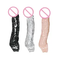 7 inç penis kollu COMDOM Kullanımlık Dildo Genişletici Seks Oyuncakları Adam için Cock Halka Zaman Gecikmesi Katı Simülasyon Glans Seks Dükkanı
