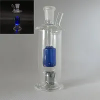 10mm Gelenkmini-LED-Glas-Bong-Huka-Glühen in dunklen Perc-Wasserbongs-Öl-DAB-Nagel-Rig Raucher-Pipe-Perkolator zum Brennen trockener Herb-Tabak