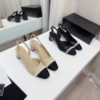 designer women&#039;s shoes slippers Pearl sandals belt flat bottom high heel color