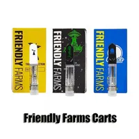 Premium Friendly Farms Cart Atomizers 0.8 1.0ml Empty Cartridges Ceramic Glass Thick Oil Vape Carts Dab Pen Vaporizera04a28