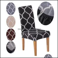Chairs Sashes Home Têxteis Garden Fancy Stretch ER Poliéster Fibra removível Anti-Foco Anti-sujo para a família EL Banquete