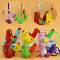 Água de cerâmica pássaro assobio água ocularina canção casa decoração crianças brinquedos presente carnaval de natal favor DHL grátis